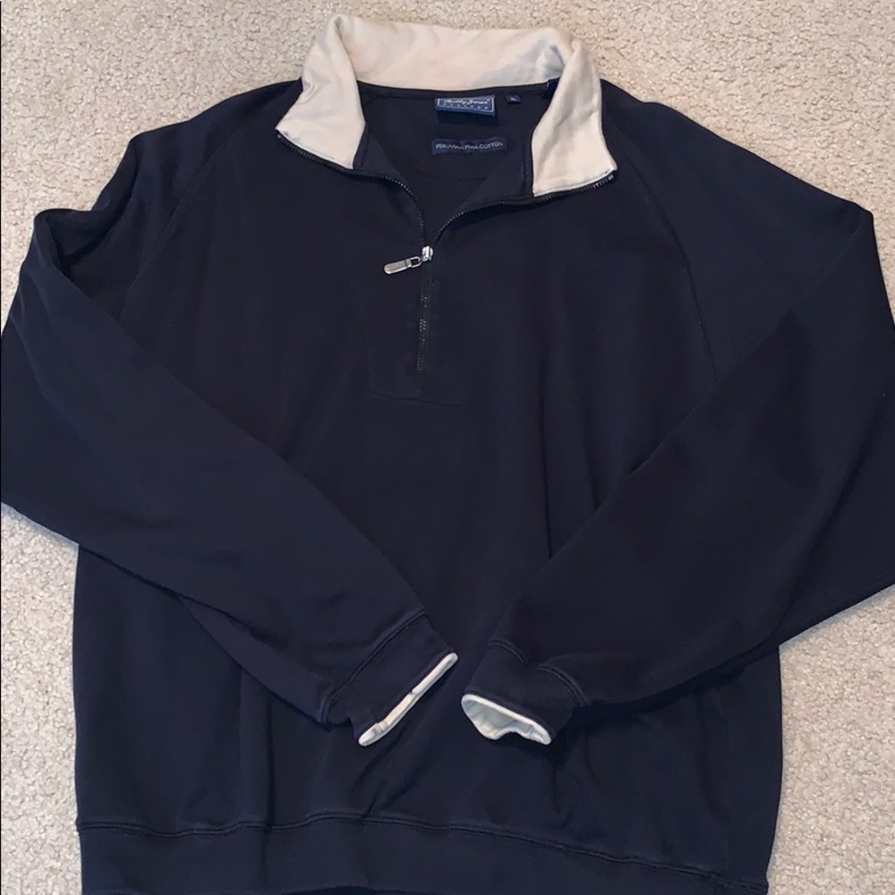 BOBBY JONES QUARTER-ZIP LONG SLEEVE PULLOVER